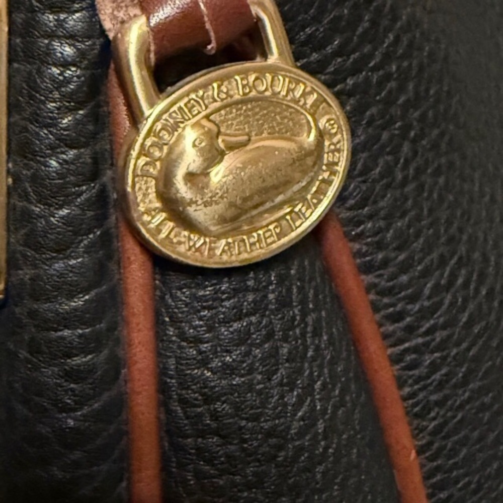 Dooney & Bourke Black Pebbled Leather Crescent Sac Bag - Picture 6 of 13